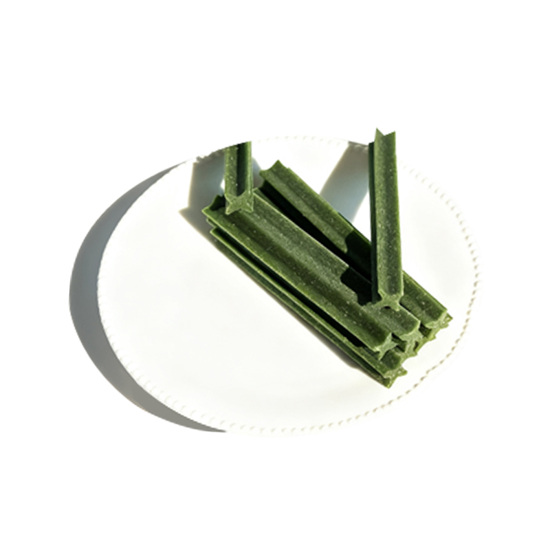 Snack per cani a forma di X al gusto di menta, 12 cm, a doppio uso