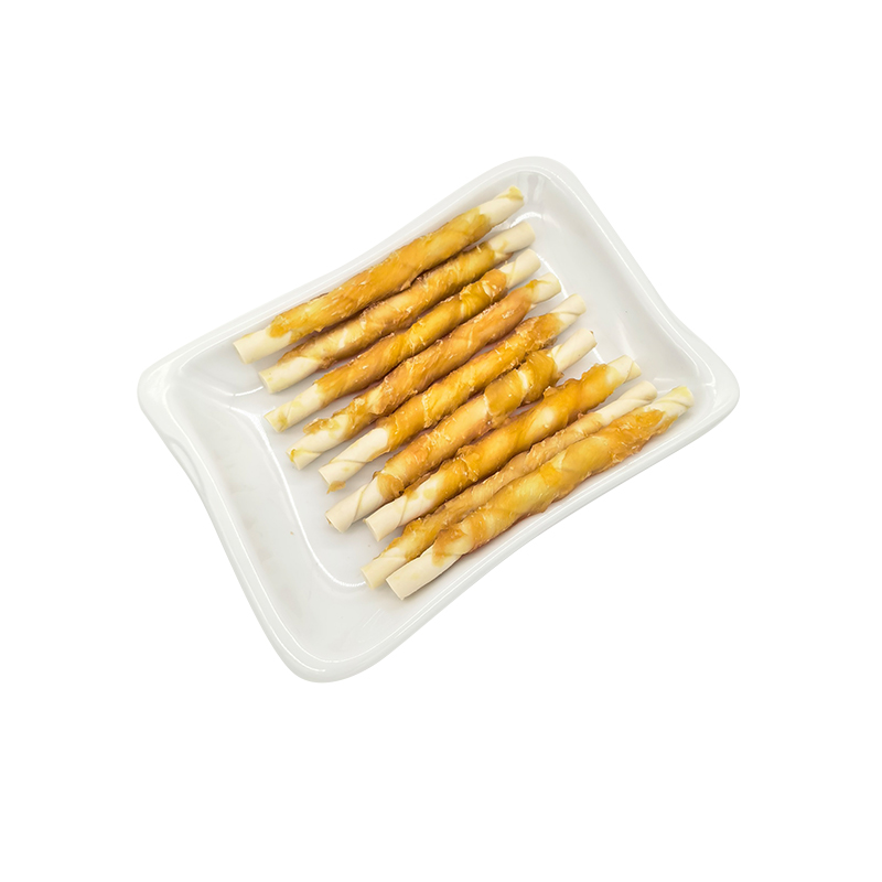 Bastoncino di pollo per animali domestici con carne avvolta nutritiva al gusto di latte da 12 cm