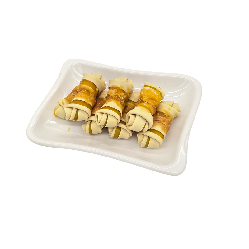 Snack per cani al pollo avvolti in proteine biologiche da 4'