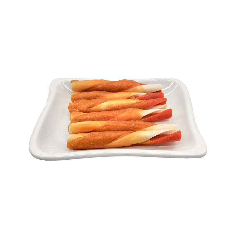 Two-Color Chicken Paste Butterfly-Shaped Rolled Dog Treat Stick